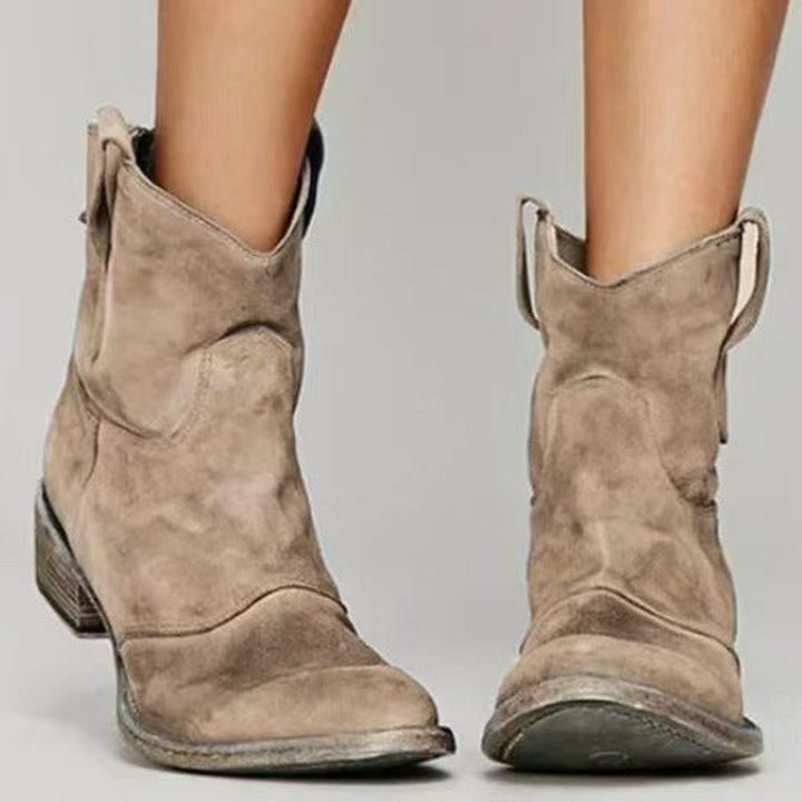 Short Cowboy Boots | Western | Suede | Ankle Boots | Women&