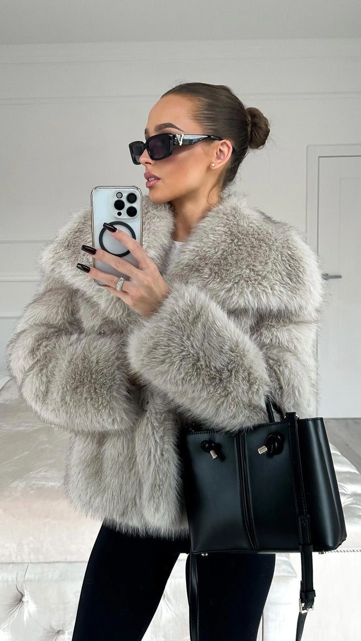 Faux Fur Jacket | Short | Fake Fur | Faux Fluffy Jacket | Women&