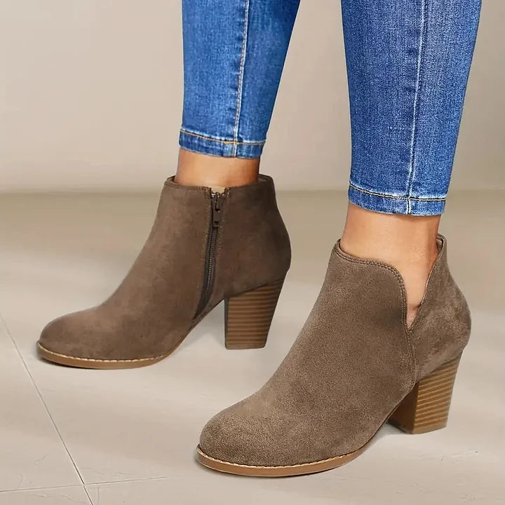 Heeled Boots | Suede | Block Heel | Ankle Boots | Women&