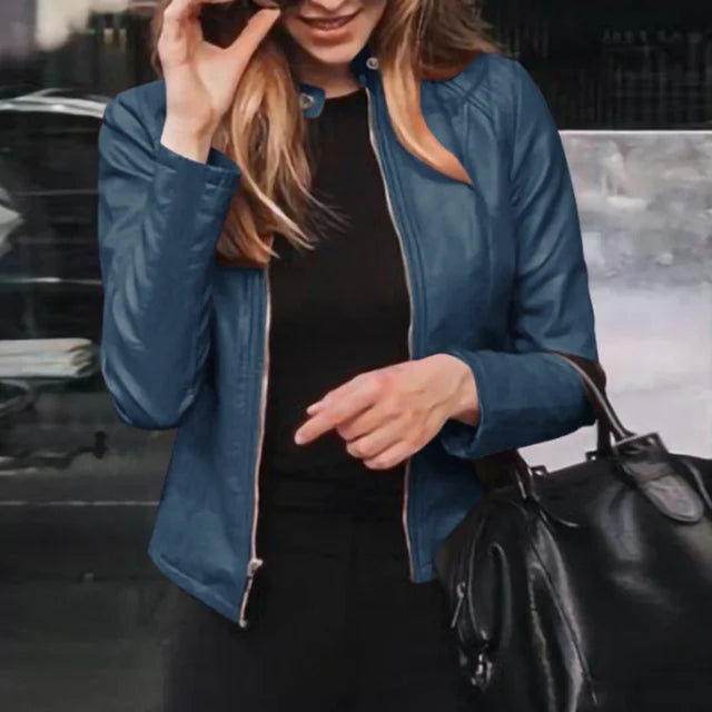 Faux Leather Jacket | Women&