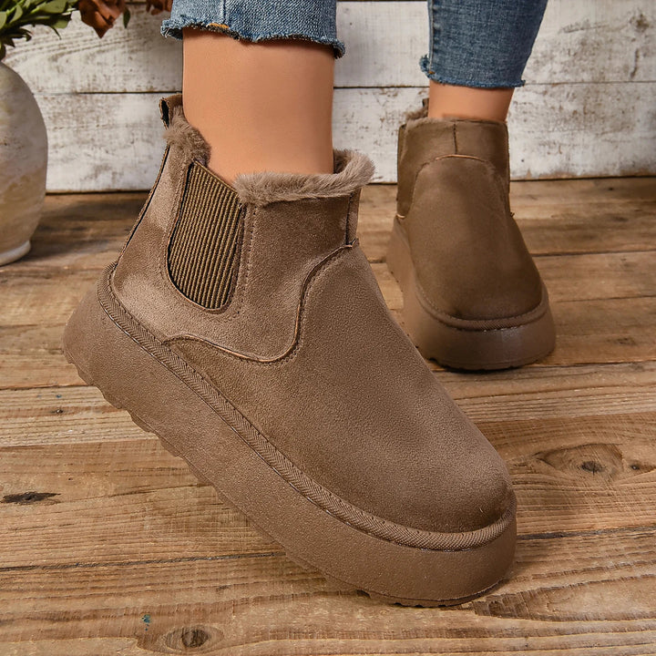 Winter Boots | Ankle | Slip-On | Plush Lined Boots | Women&