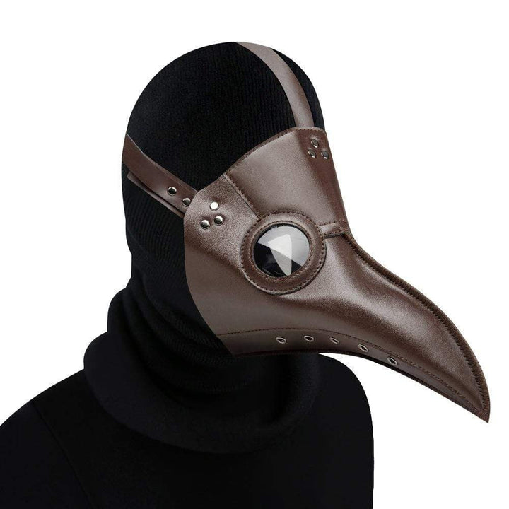 Classic Plague Doctor Mask | Smooth Beak | PU Leather | Buckle Strap