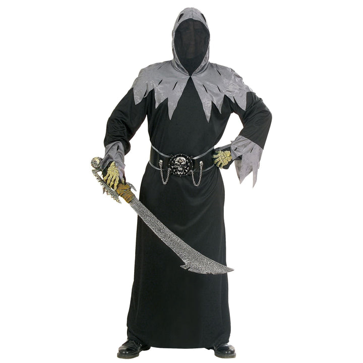 Grim Reaper Costume | Hooded Robe | Mask | Skull Belt