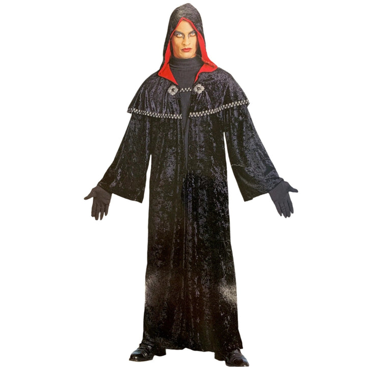 Gothic Count Robe | Hooded | Shoulder Capelet | Medallion Clasps
