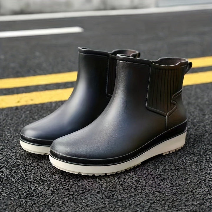 Chelsea ankle rain boots in black, product photo