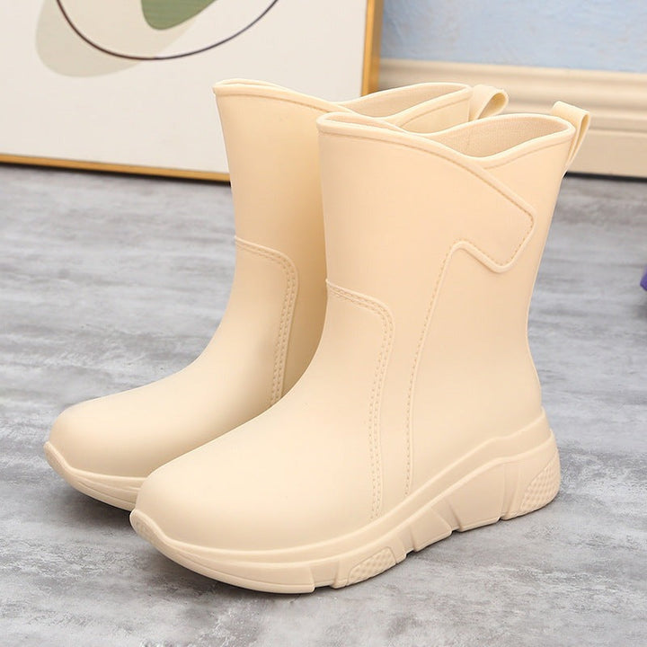 Pastel wellies with chunky sole in beige, product photo