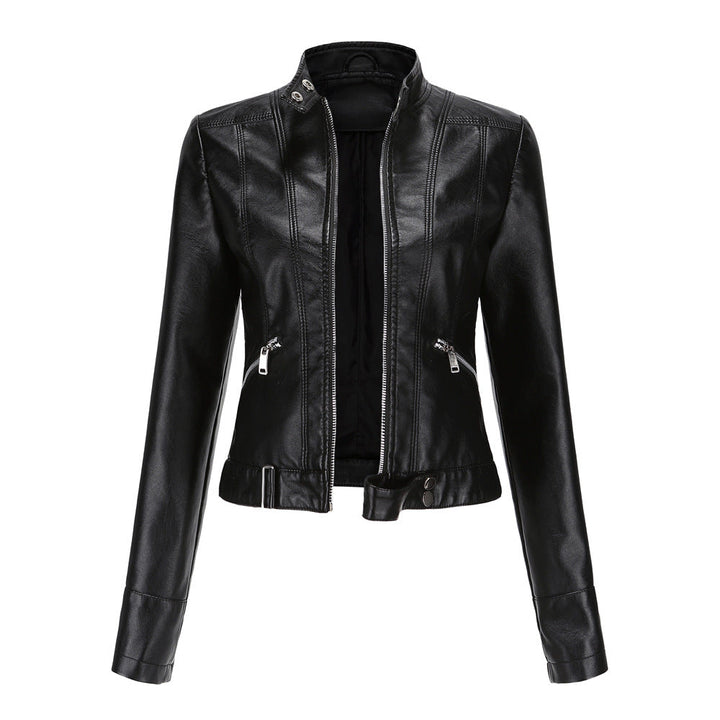 Faux Leather Jacket | Slim Fit | Zip-Up | Biker Jacket | Women&