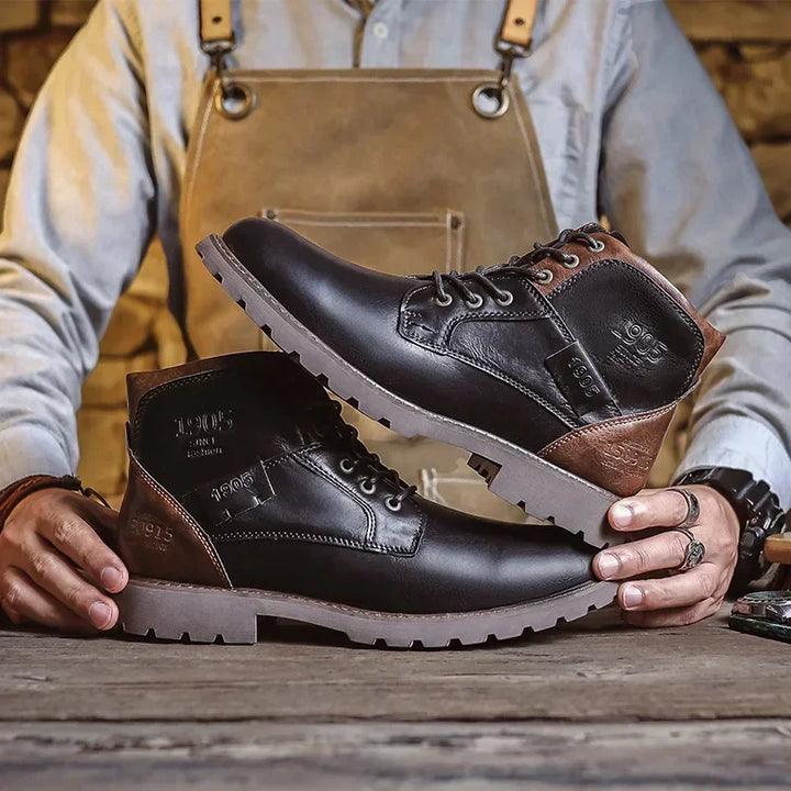 Faux Leather Boots | Men&