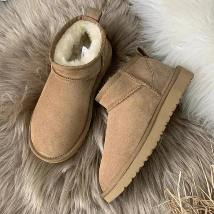 Faux Fur-Lined Mini Boots | Slip-On | Women&