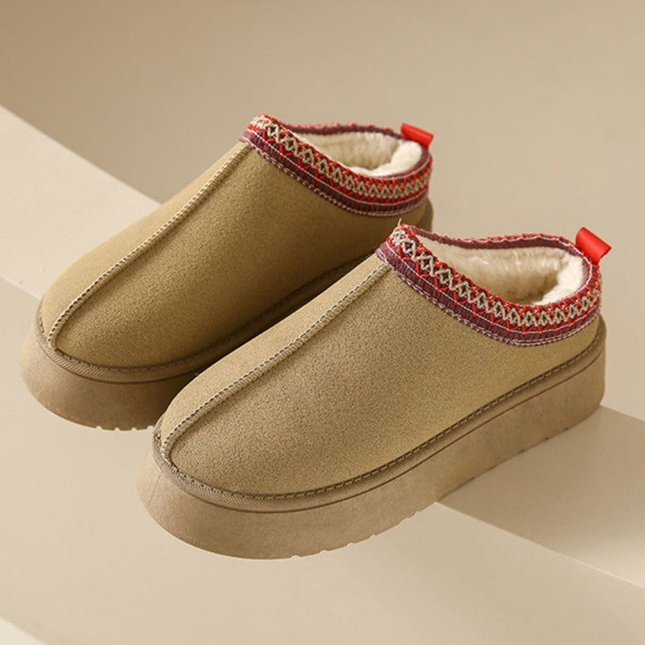 Faux Suede Slippers | Slip-On | Fur Lined | Faux Suede Shoes | Women&