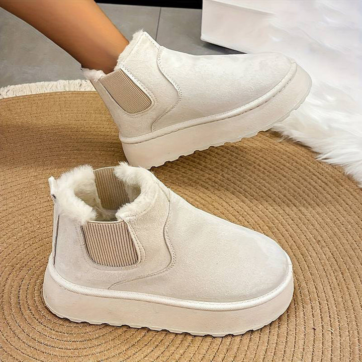 Winter Boots | Slip-On | Ankle Boots with Faux Fur | Women&