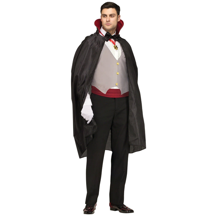 Dracula Costume | Cape | Vest Front | Medallion | Gloves