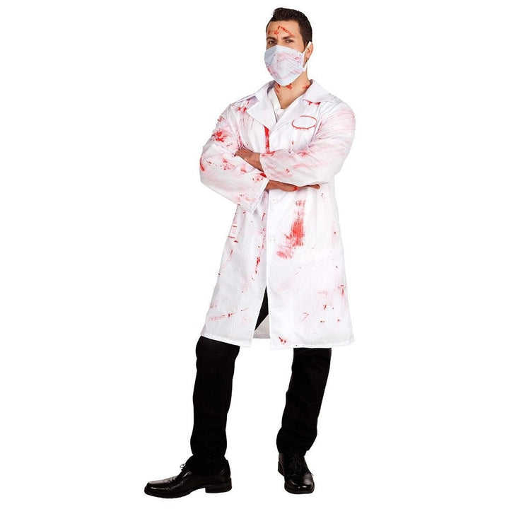 Bloody Doctor Coat Costume | Face Mask | White